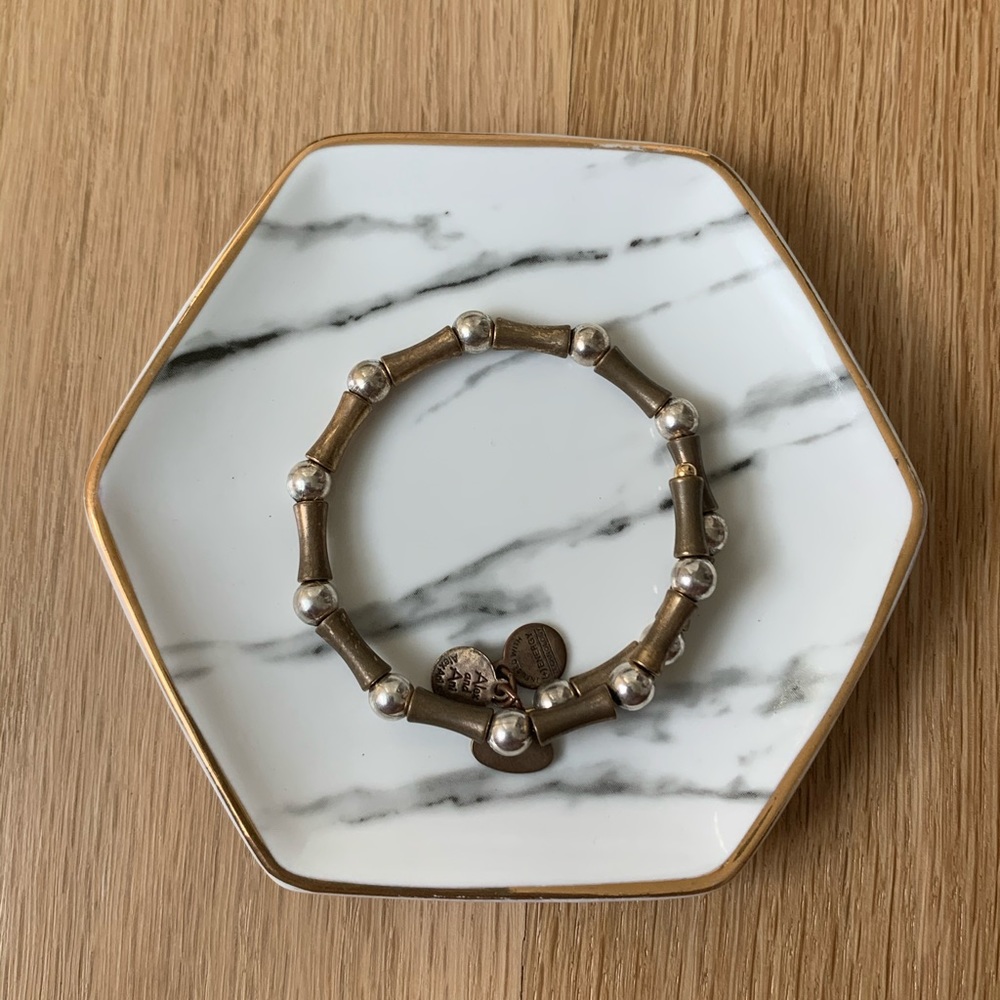 Alex and Ani Two-Tone Bamboo Bracelet